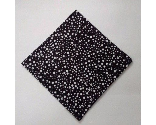 Crazy White - 10" POLKA DOT Unisex Men Women Pocket Square Handkerchief Hanky - 100% Cotton